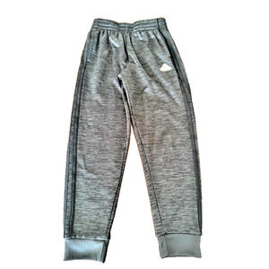 Adidas Boys Size 10/12 Medium Lined Charcoal Heather Grey Coupe Track Sweat Pant